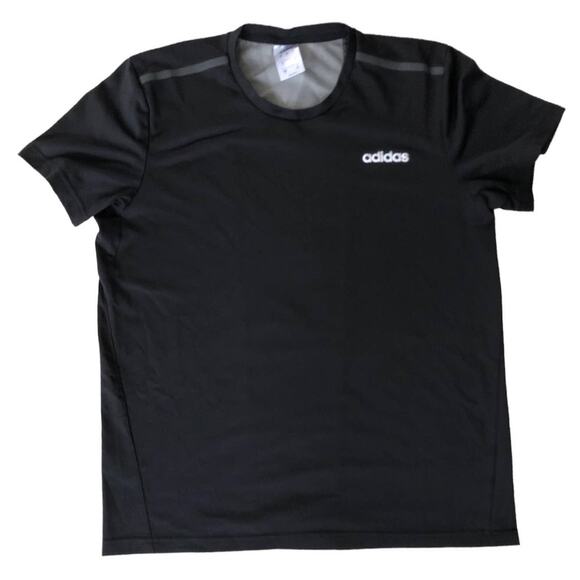 Adidas Men’s Climalite Tshirt Black with Gray Back Design Size Large - Picture 1 of 5